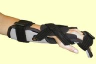 Able to position hand, wrist and fingers in desirable position. Unique strapping over wrist for security. Removable finger separators. Positional thumb pad. Optional positional thumb keeper